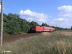 112 188-8 und 143 360-6 ziehen im Sandwitch ein RB 11 Frankfurt/Oder.