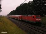 114 004-5 schiebt bei Jacobsdorf (Markt) den RE1 Magdeburg.13.07.08