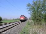 Nachschuss vom Lokzug mit 140 491-2 bei Moosham. 21.04.11