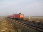 143 893-6 als S10 37025 nach Leipzig HBF bei Schkeuditz West.