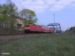 143 809-1 verlsst Eisenhttenstadt als RE 18215 Cottbus.