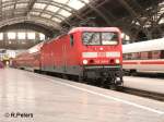 143 349-9 steht in leipzig HBF mit einer RB bereit.