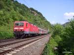 143 129-5 verlsst den Tunnel von ST.Goars mit einer RB Mainz.