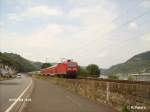 143 953-8 zieht bei Rheindiebach eine RB Mainz HBF. 26.07.08