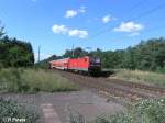 143 307-7 schiebt beim ex HP Vogelsang den RB 11 Frankfurt/Oder.