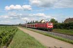 Nachschuss auf 143 215-4 die ihre S2 39647 Roth - Altdorf bei Nürnberg bei Winkelhaid schiebt.