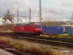 145 058-4 rollt solo von der Oderbrcke zurck in Frankfurt/Oder ein.