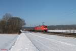 145 077-4 und 145 070-9 ziehen einen leer Zug für Max Bögl bei Pölling.