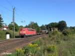 151 125-2 fhrt in Undorf mit ein gemischten Gterzug ein.