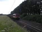 155 149-8 zieht ein leeren Autozug bei Jacobsdorf(Mark).02.06.09