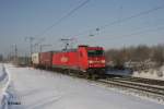 185 219-3 mit Containerzug bei Obertraubling.