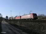 185 384-5 mit 301 und Kohlezug bei Frankfurt/oder Nuhnen.