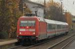 Ein IC mit vier Wagen...auch nicht schlecht...101 143 hier bei der Durchfahrt von Kamen am 06.11.10