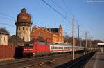 101 117-0 mit dem IC 1193 von Berlin Südkreuz nach Frankfurt(Main)Hbf, bei der Durchfahrt in Rathenow.