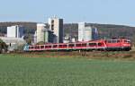 111 183 und 111 017 mit RE nach Wrzburg am 02.10.11 bei Karlstadt