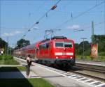 111 031 mit RE von Mnchen nach Salzburg am 08.08.12 in bersee