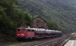 115 459 mit NF 13408 von Livorno Centrale nach 's-Hertogenbosch am 15.09.13 in Kaub