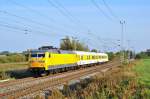 120 502 rollt am 16.09.2014 durch Sildemow in Richtung Schwerin.