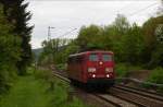 RBH 267 alias 151 144 ( orientrot ) durchfuhr am 10.05.13 Unkel in Richtung Sden