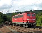 Und sie verfolgt mich schon das ganz Jahr! 151 065 mit Containerzug mit insgesamt einem Container am 03.09.10 in Jossa