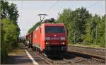 152 059 am 03.06.11 bei der Durchfahrt von Lang Gns in Richtung Norden