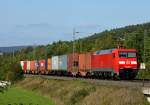 152 027 mit Containerzug am 16.09.12 in Haunetal Rothenkirchen