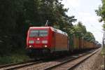 185 342-3 mit einem Containerzug in Frankfurt-Louisa am 24.08.2010