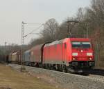 185 319-1 mit Mischer am 05.03.11 in Vollmerz