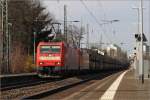 185 154 und 185 215 mit einem Kohlenzug am 12.03.11 in Bonn Beuel