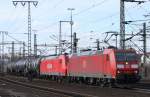 185 074 und 185 XXX mit Kesselwagen am 23.03.11 in Fulda