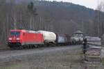 185 315 mit Gterzug am 04.04.12 in Vollmerz