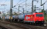 185 603 der HGK mit Kesselwagenzug am 02.09.12 in Fulda