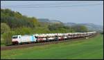 185 636 mit einem ARS Altmann Zug am 19.04.2014 bei Harrbach