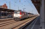 185-CL 002 (185 502-2) Captrain Deutschland GmbH für TWE - Teutoburger Wald-Eisenbahn AG mit einem Güterzug in Stendal und fuhr weiter in Richtung Wolfsburg.