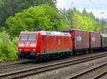 185 061-9 mit Gterzug am 27.05.10 in Jossa