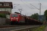 189 062-3 mit einem Schotterzug in Ludwigsau-Friedlos am 06.08.2010