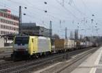 189 202 mit Gterzug am 03.04.12 in Mnchen Heimeranplatz