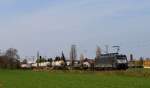 ES 64 F4-993 mit Containerzug in Richtung Süden am 29.03.14 bei Neuss Norf