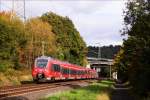 442 258 und 442 256 als RE 9 nach Aachen Hbf am 10.10.12 in der Nhe von Siegen