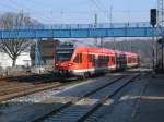 429 029 von Binz nach Stralsund am 01.Mrz 2011 bei der Einfahrt in Bergen/Rgen.