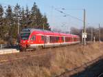 429 028-4 bei der Einfahrt in Samtens am 04.Januar 2016.