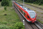 429 027 als RE9 von Sassnitz nach Rostock Hbf bei der Durchfahrt im Haltepunkt Rostock-Kassebohm.12.06.2016