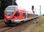 Ausfahrender 429 027 verlie am 02.August 2010 den Bahnhof Martensdorf in Richtung Stralsund.