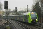 Nordbahn ET 6.04 als RB61 nach Itzehoe bei der Durchfahrt in Hamburg-Holstenstrasse am 18.12.2014