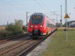 Dadurch das sich die Talent 2 auch auf Rügen ausgebreitet haben,kann man die Triebwagen auch in Altefähr antreffen.Am 06.Oktober 2014 war es 442 346 der auf der Fahrt von Sassnitz nach