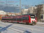 Unbekannter Hamster als S2(Warnemnde-Gstrow)bei der Ausfahrt im Rostocker Hbf am 29.12.2014