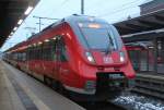 442 839 als RE9(RE 13007)von Rostock Hbf nach Sassnitz kurz vor der Ausfahrt im Rostocker Hbf.31.12.2014