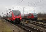 442 842-1 als S1 von Rostock Hbf nach Warnemnde Werft bei der Bereitstellung im Rostocker Hbf.04.03.2016