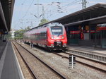 442 338 wartete,am 24.Juli 2016,auf Abfahrt im Rostocker Hbf.