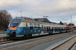 50 Jahre Rostocker S-Bahn Hamster 442 837 am 02.01.2025 in Warnemünde.